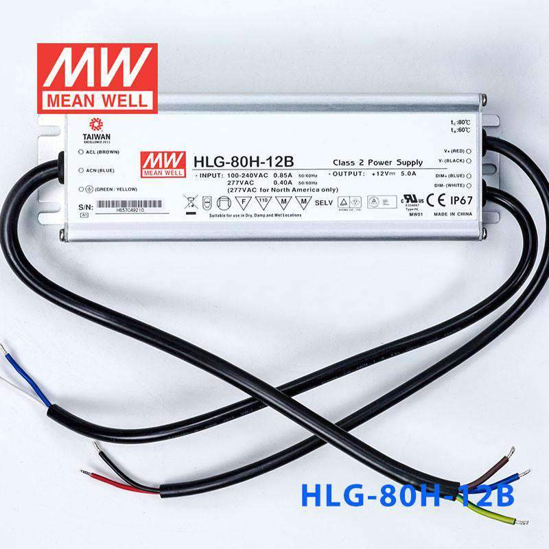 Mean Well HLG-80H-12B Power Supply 60W 12V - Dimmable 5A - PHOTO 2