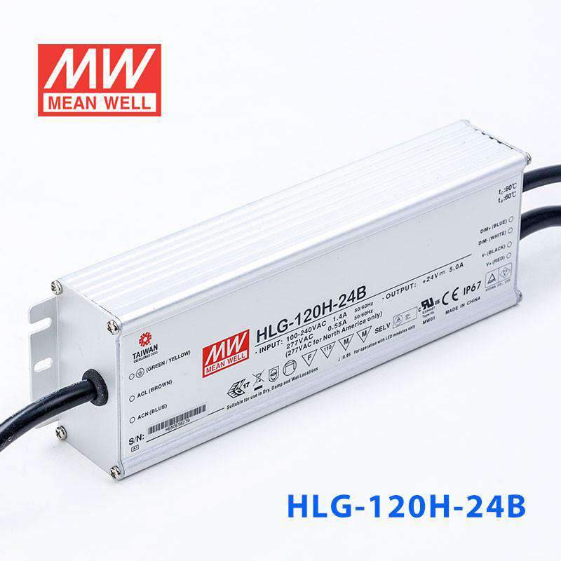 Mean Well HLG-120H-24B Power Supply 120W 24V- Dimmable 5A - PHOTO 1