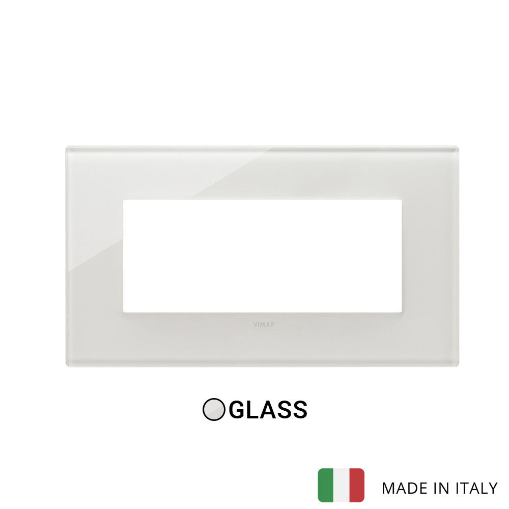 Vimar Eikon Exe Plate 5M Glass Milky White