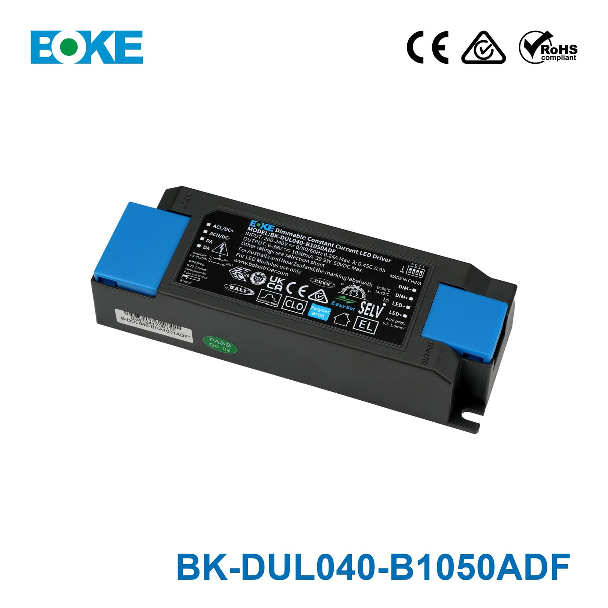 BOKE BK-DUL040-B1050ADF 40W DALI-2 LED Driver