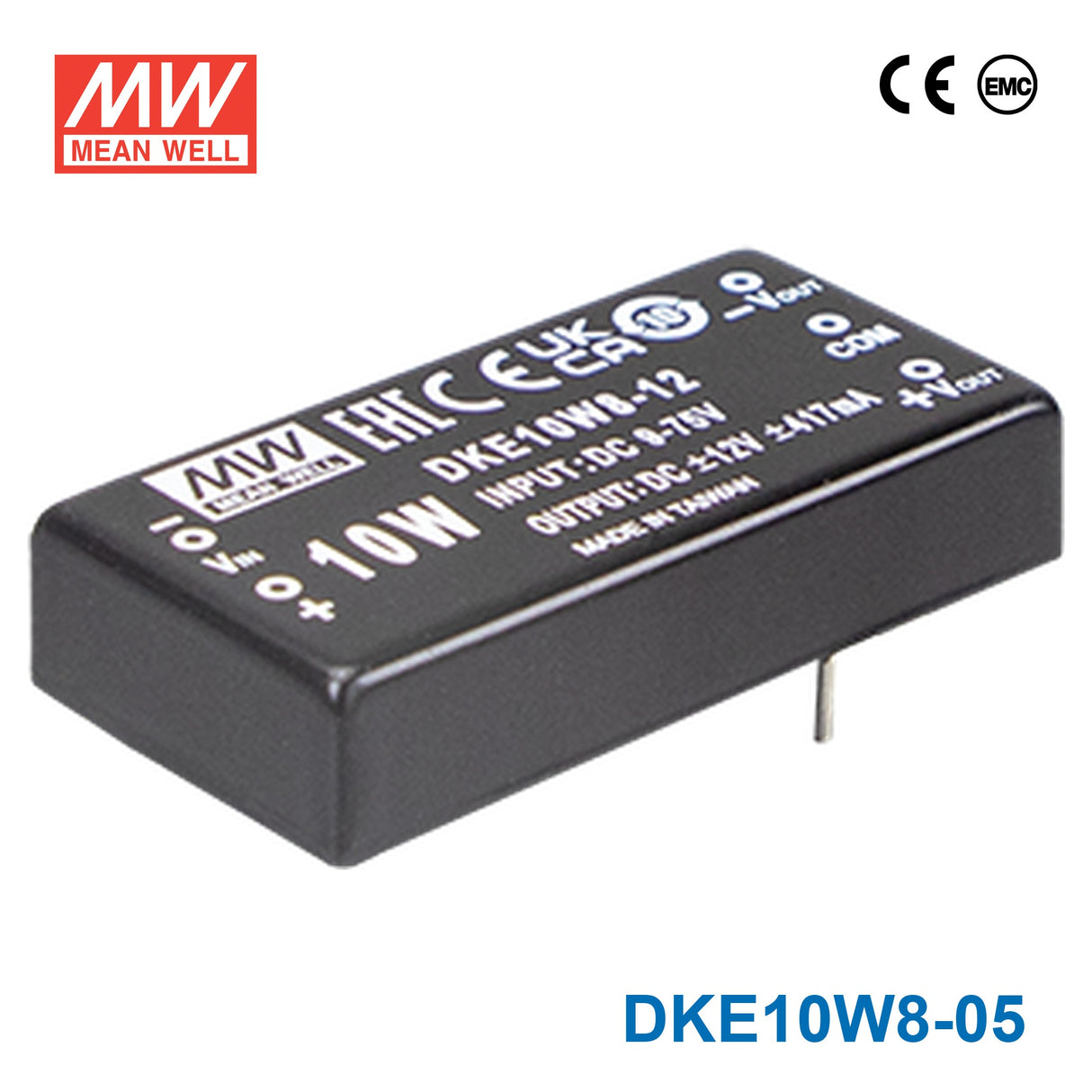 Mean Well DKE10W8-05 10W DC-DC Converter ±5VDC 1A