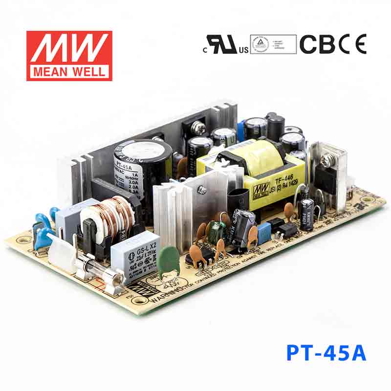 Mean Well PT-45A Power Supply 45W 5V 12V -5V 3A