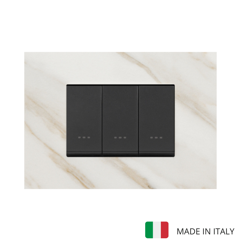 Vimar Eikon Marble 3 Gang Switch - White Calacatta - 16A - PHOTO 13