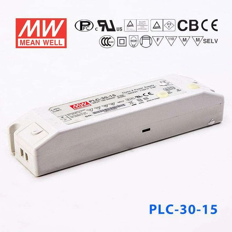 Mean Well PLC-30-15 Power Supply 30W 15V - PFC 2A