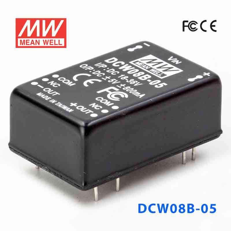 Mean Well DCW08B-05 DC-DC Converter - 8W - 18~36V in ±5V out 800mA