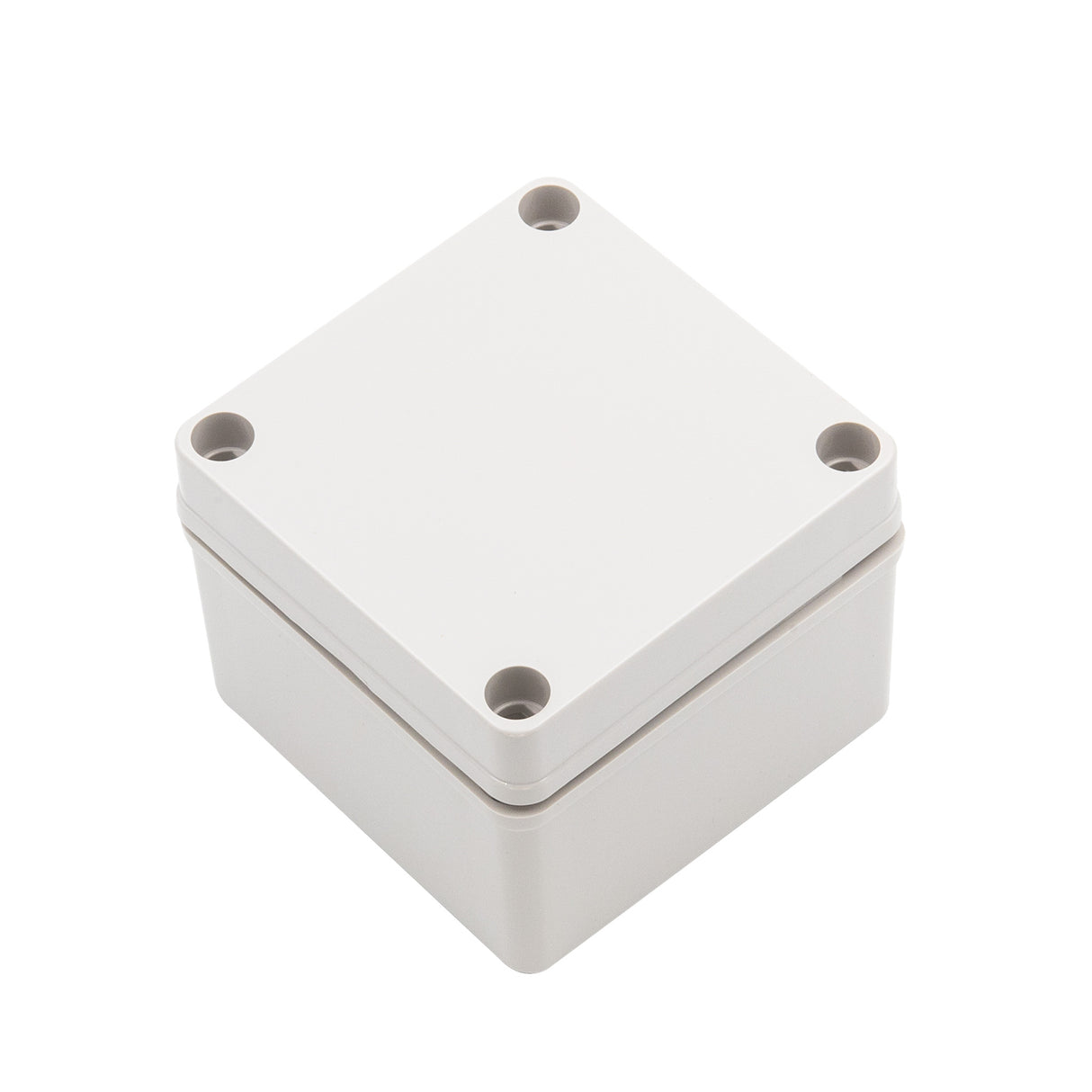 Boxco S-Series 100x100x75mm Plastic Enclosure, IP67, IK08, PC, Grey Cover, Screw Type - PHOTO 1
