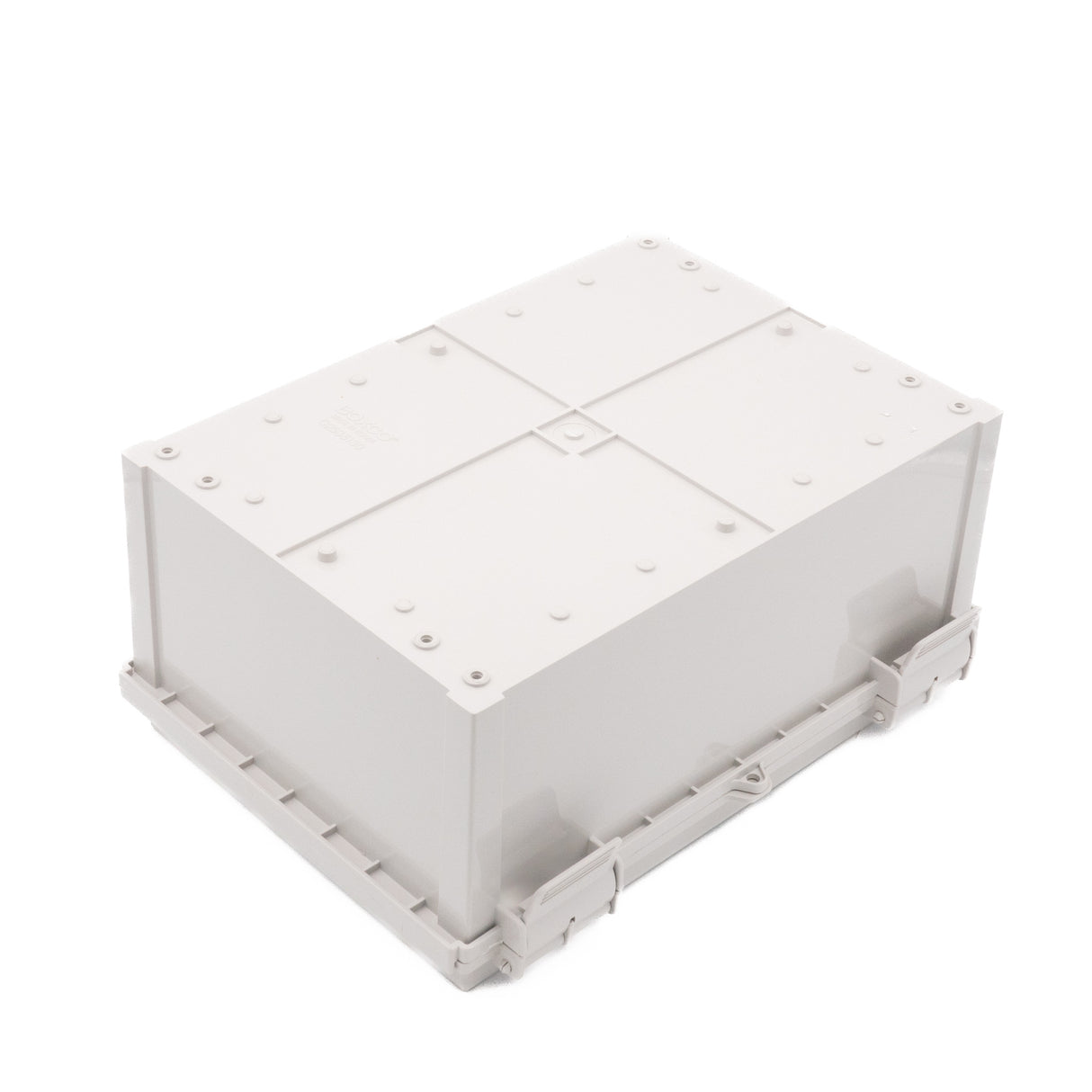 Boxco Q-Series 250x350x160mm Plastic Enclosure, IP67, IK08, ABS, Grey Cover, Hinge Type with Plate - PHOTO 2