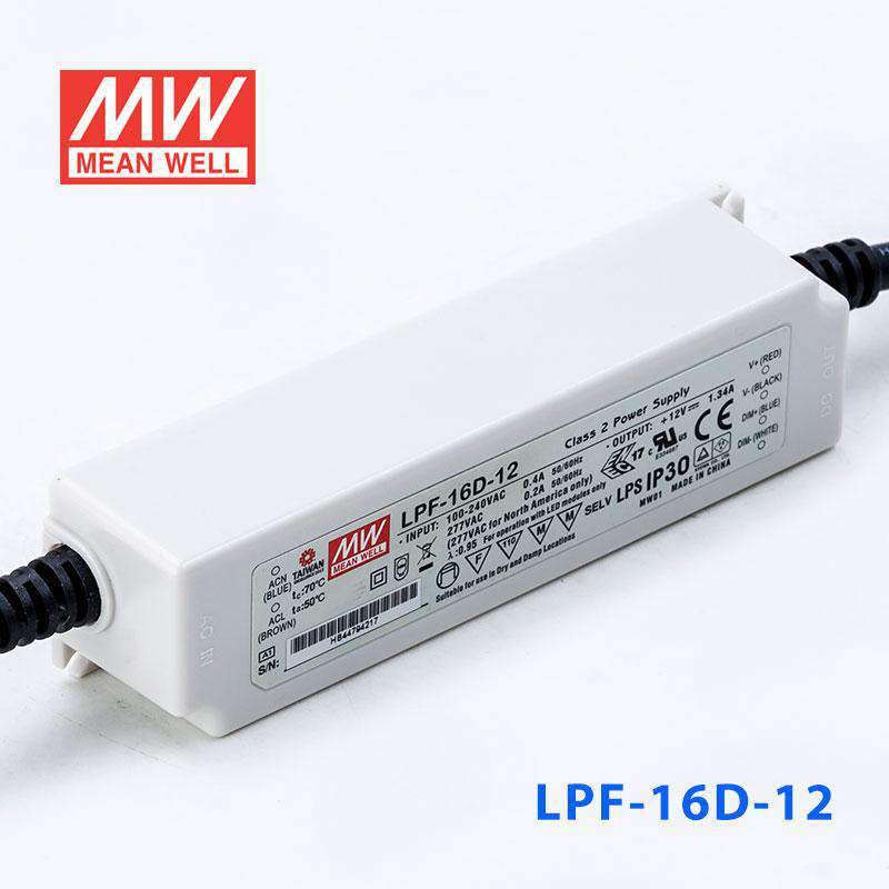 Mean Well LPF-16D-12 Power Supply 16W 12V - Dimmable 1.34A - PHOTO 1