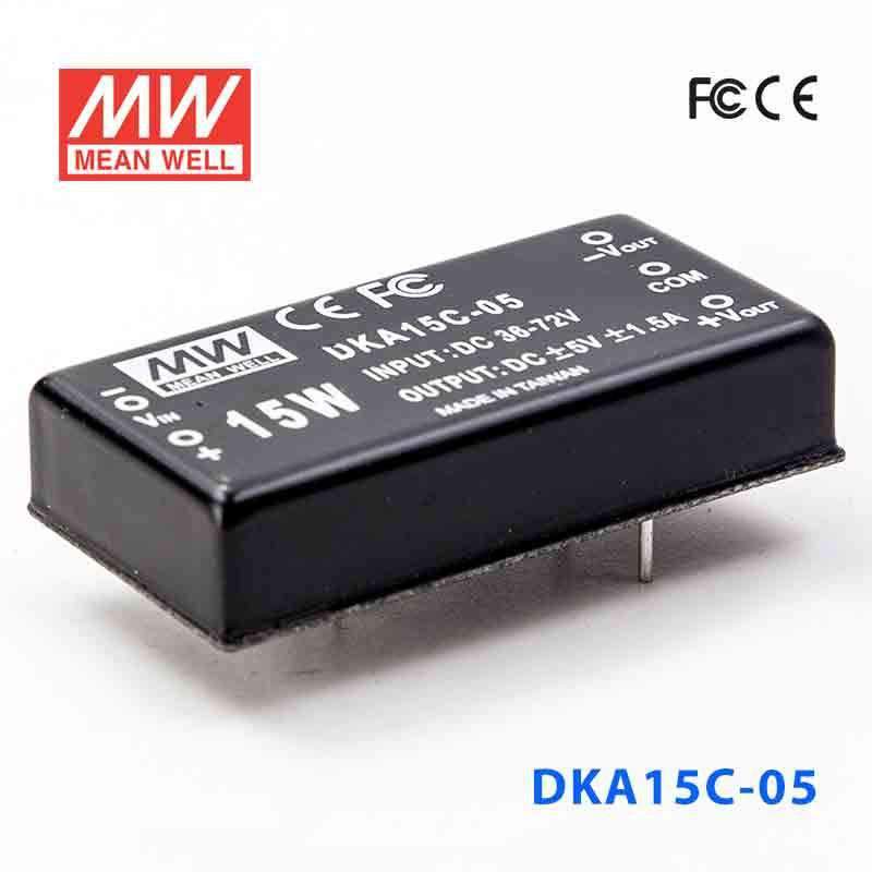 Mean Well DKA15C-05 DC-DC Converter - 15W - 36~72V in ±5V out 1.5A