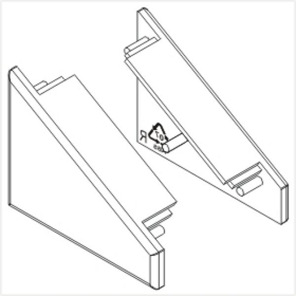 Archilight End Cap for ANGULA Corner Profile - Without Wiring Holes - Silver - PHOTO 2