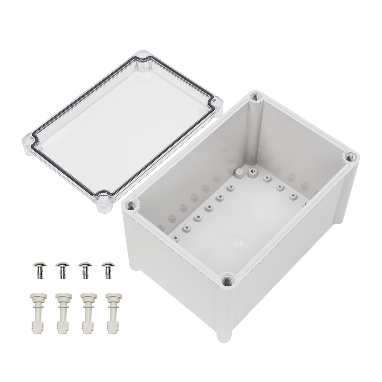 Boxco S-Series 190x280x180mm Plastic Enclosure, IP67, IK08, ABS, Transparent Cover, Screw Type - PHOTO 3