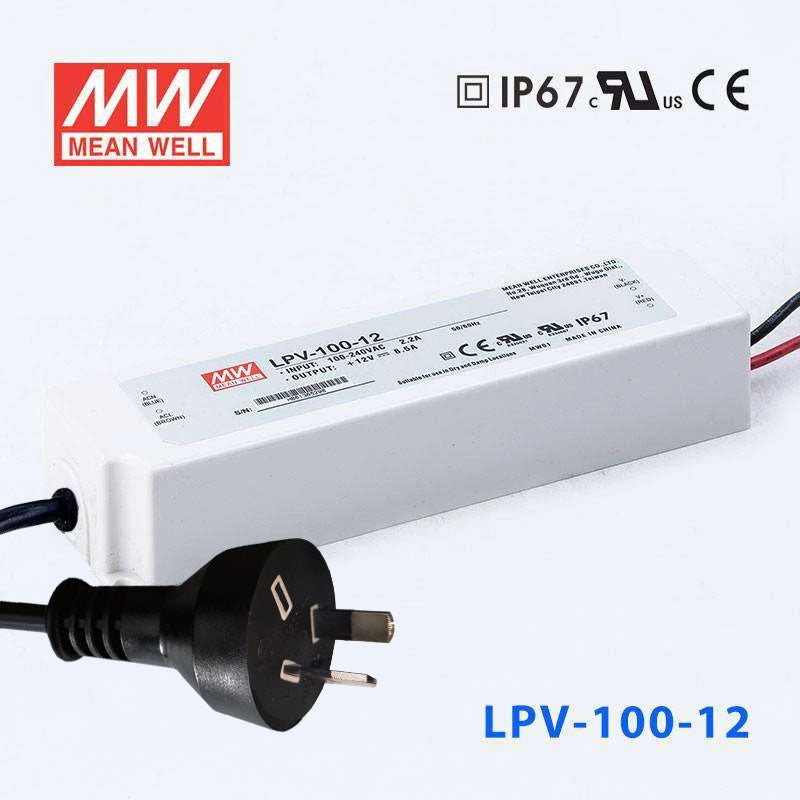 Mean Well S-LPV-100-12 Power Supply 100W 12V with AU/NZ plug