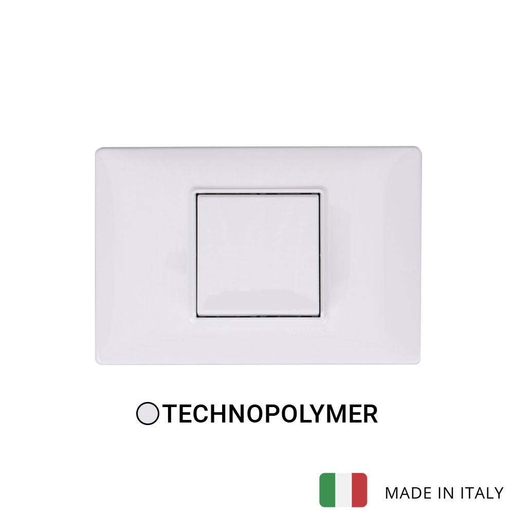 Vimar Plana Plastic 1 Gang Switch - White - 16A - PHOTO 2
