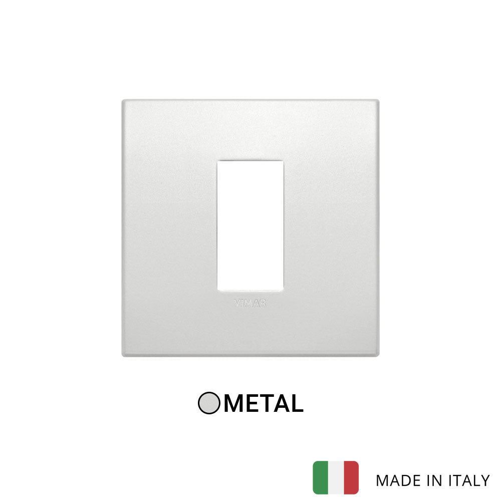 Vimar Arke Classic Plate 1M Metal Matt Pearl