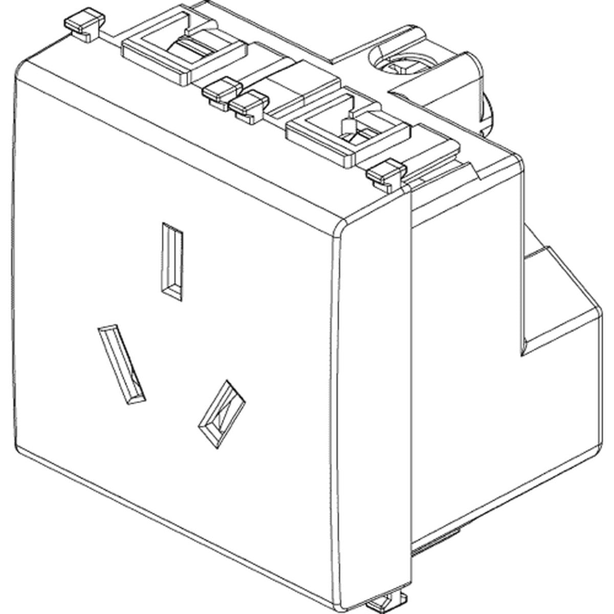 Vimar Plana 2P+E 10A Australian Sicury Outlet White - PHOTO 1