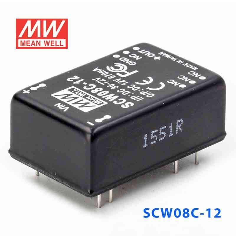 Mean Well SCW08C-12 DC-DC Converter - 8W 36~72V DC in 12V out 670mA - PHOTO 1