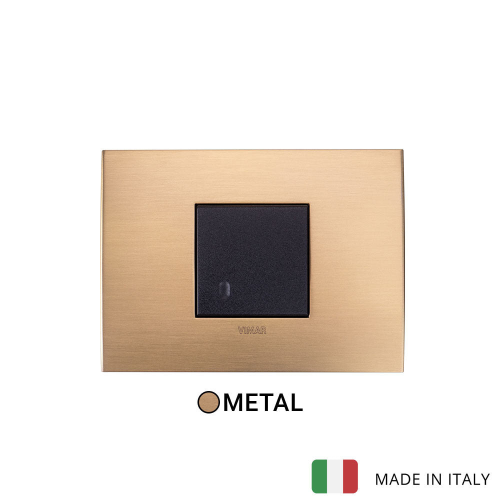 Vimar Arke Metal 1 Gang Switch - Brushed Brass - 16A - PHOTO 3