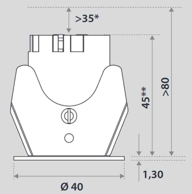 Strada 35 LED downlights LV-Lm 5.7W No dim - PHOTO 1