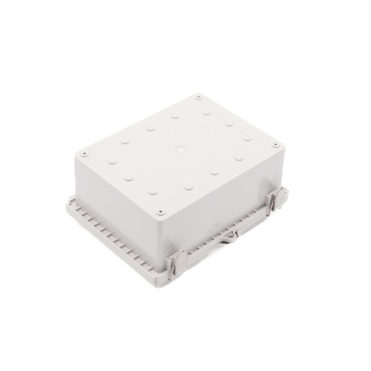 Boxco P-Series 170x220x100mm Plastic Enclosure, IP67, IK08, ABS, Grey Cover, Molded Hinge and Latch Type - PHOTO 1