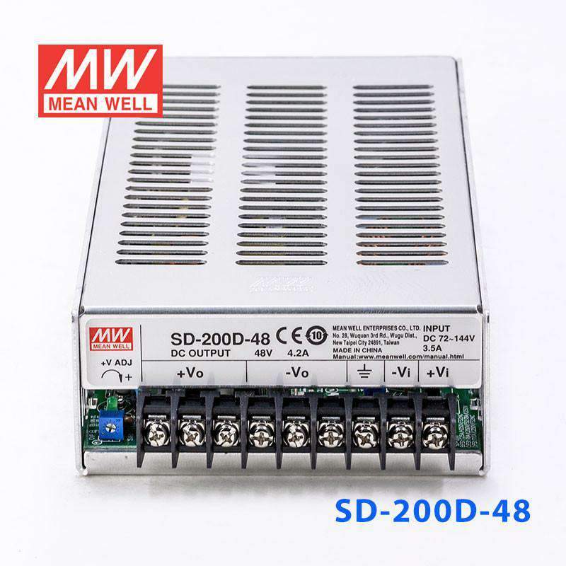 Mean Well SD-200D-48 DC-DC Converter - 201.6W - 72~144V in 48V out 4.2A - PHOTO 2