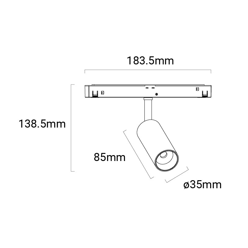 Archilight Dot 35 White and Gold Tracklight Light 8W - PHOTO 3
