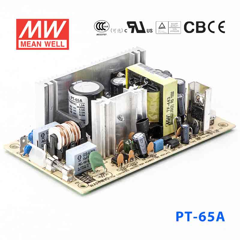 Mean Well PT-65A Power Supply 65W 5V 12V -5V 5.5A
