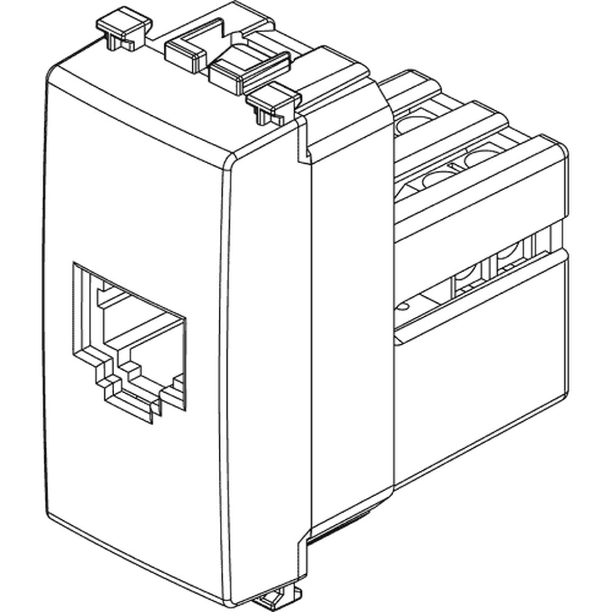 Arke RJ11 Phone Jack 6/4 Aluminium - PHOTO 1