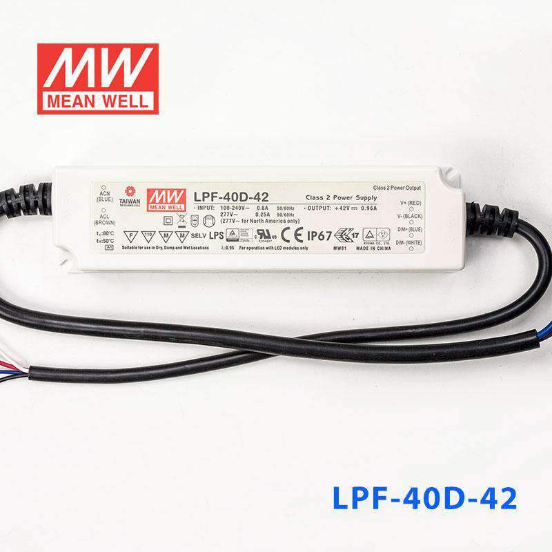 Mean Well LPF-40D-42 Power Supply 40W 42V - Dimmable 960mA - PHOTO 2