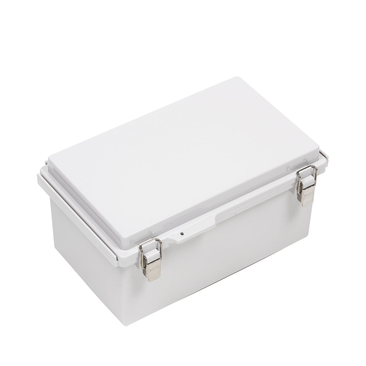 Boxco P-Series 160x260x130mm Plastic Enclosure, IP67, IK08, PC, Grey Cover, Molded Hinge and Latch Type - PHOTO 1