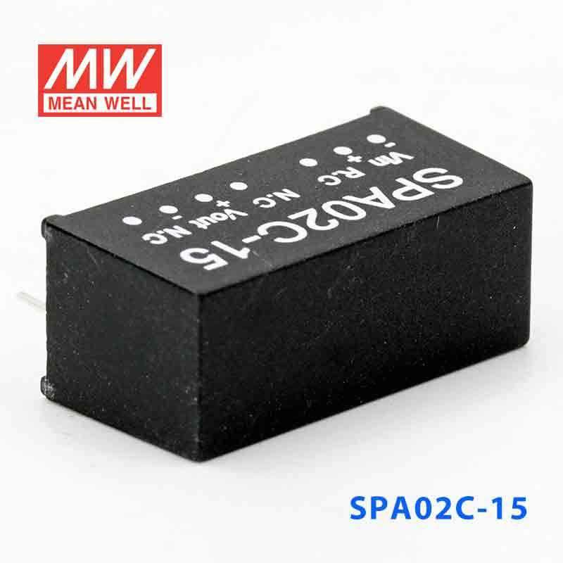 Mean Well SPA02C-15 DC-DC Converter - 2W - 36~72V in 15V out - PHOTO 1