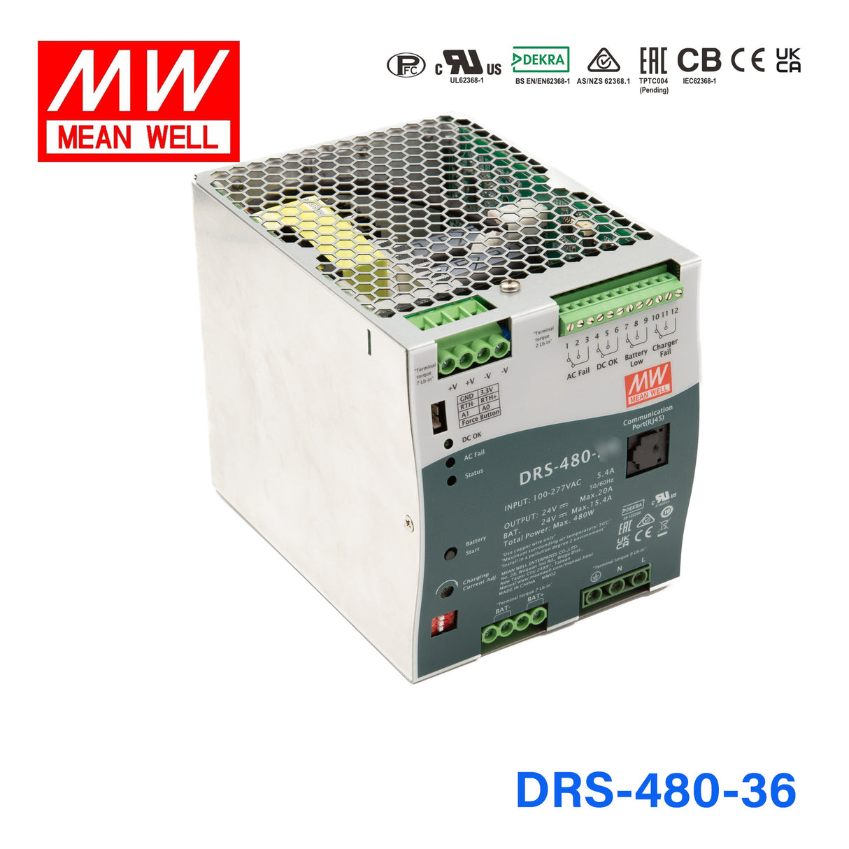 Mean Well DRS-480-36 All-In-One Intelligent Security Power 480W