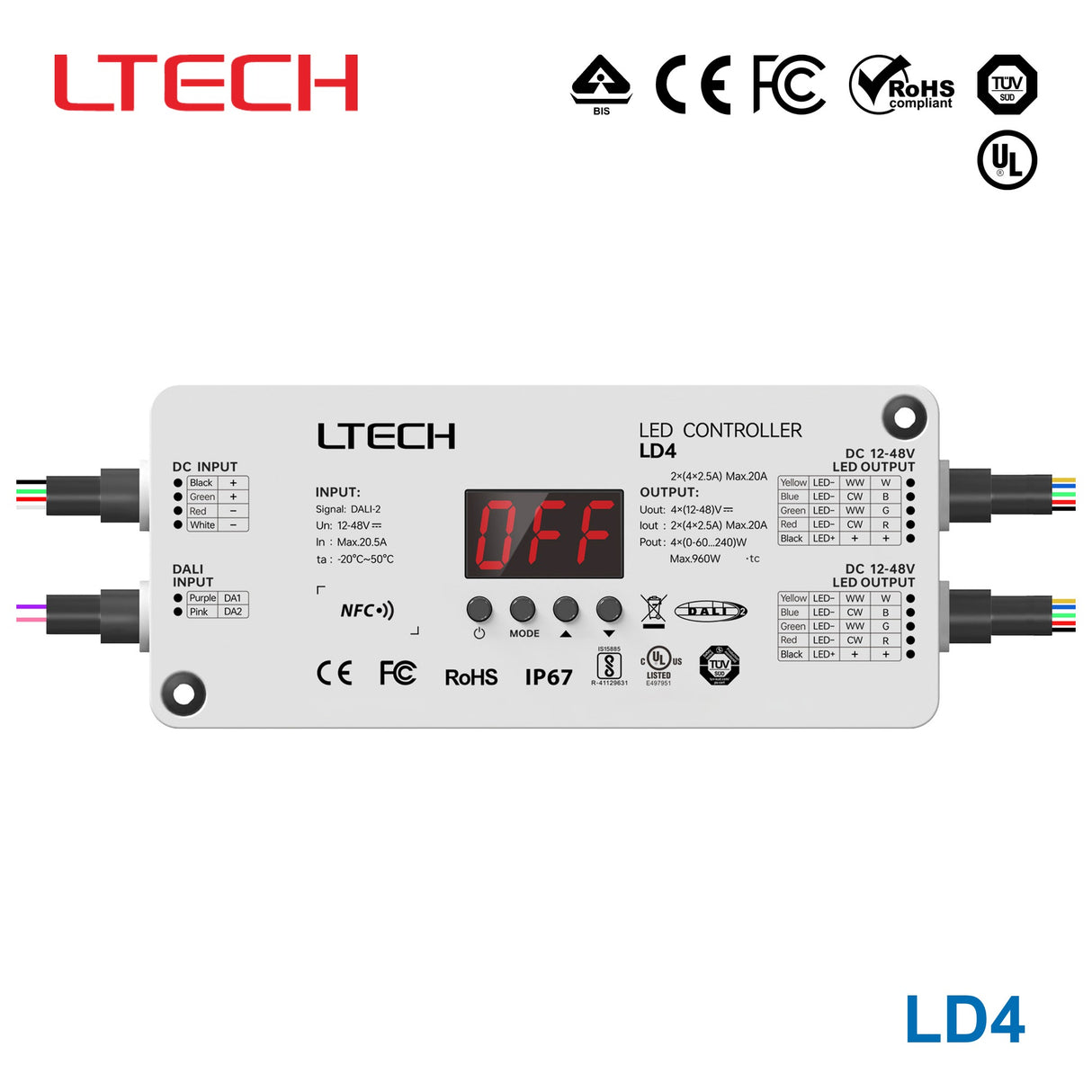Ltech LD4 960W DALI LED Controller