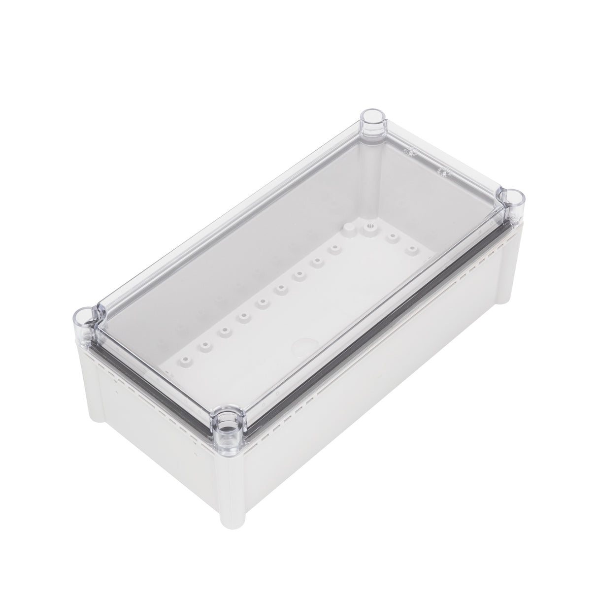 Boxco S-Series 190x380x130mm Plastic Enclosure, IP67, IK08, PC, Transparent Cover, Screw Type - PHOTO 1