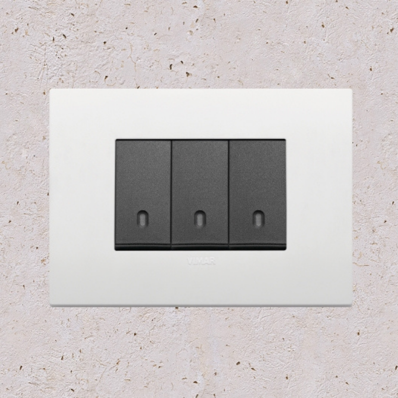 Vimar Arke Plastic 3 Gang switch - White - 16A - PHOTO 14