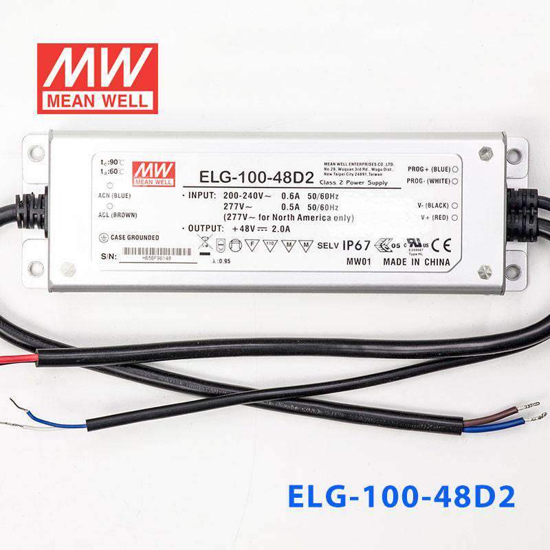 Mean Well ELG-100-48D2 AC-DC Single output LED Driver Mix Mode (CV+CC) with PFC 2A - PHOTO 2
