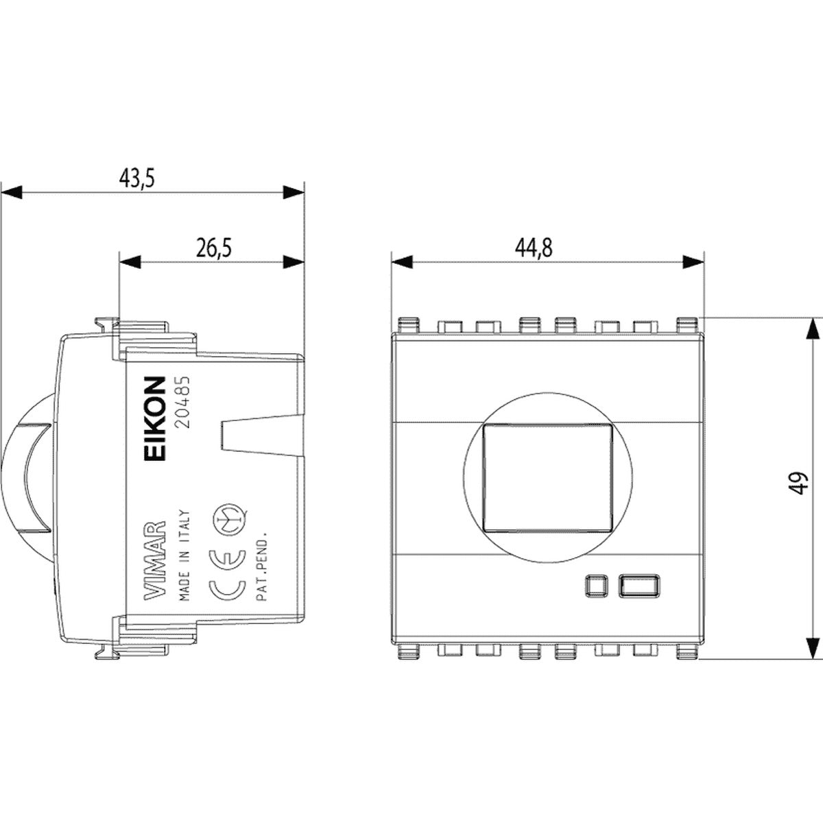 Eikon Passive Infrared Motion Detector Grey - PHOTO 3