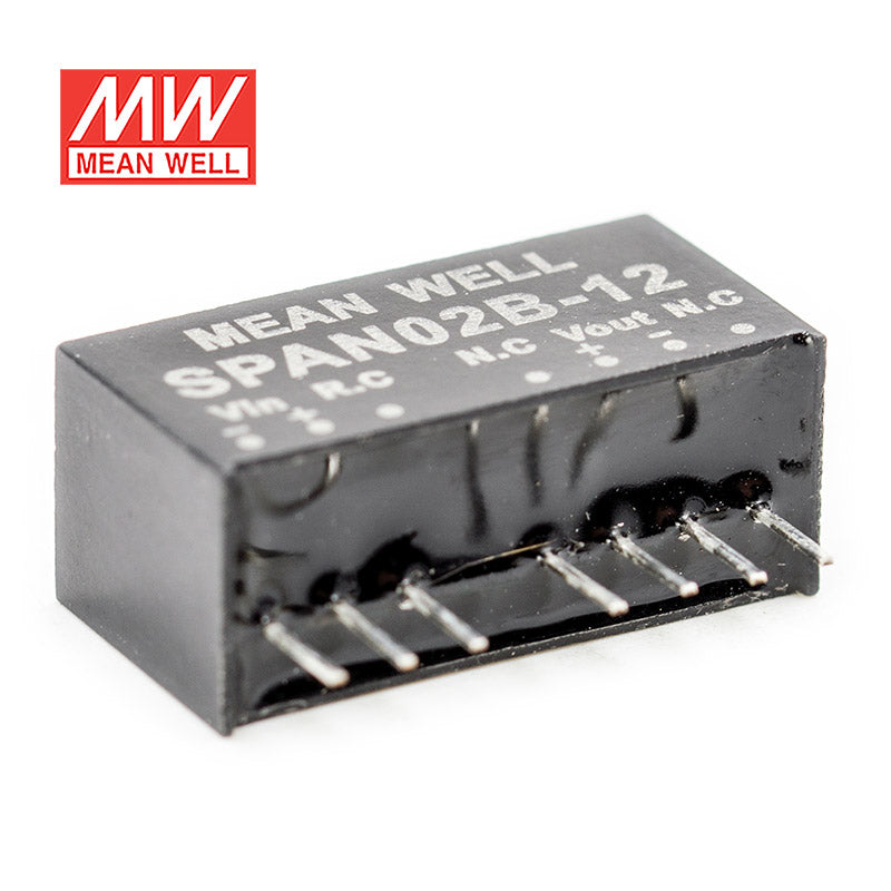 Mean Well SPAN02B-12 DC-DC Converter - 2W - 18~36V in 12V out 167mA