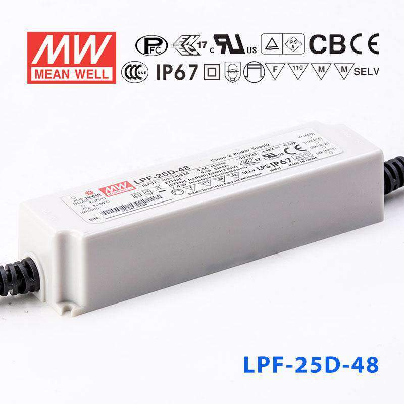 Mean Well LPF-25D-48 Power Supply 25W 48V - Dimmable 530mA