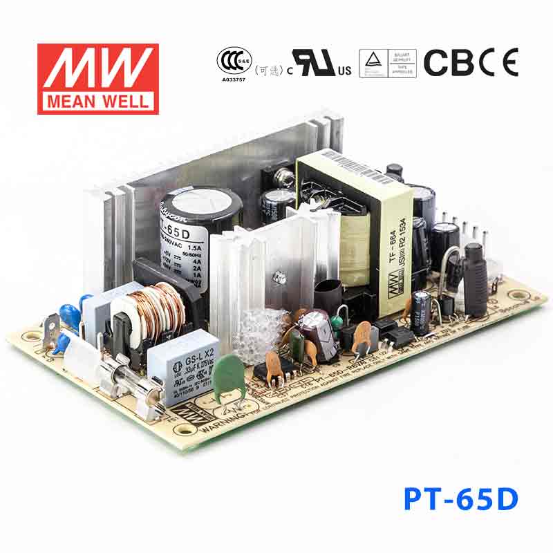 Mean Well PT-65D Power Supply 65W 5V 12V 24V 4A