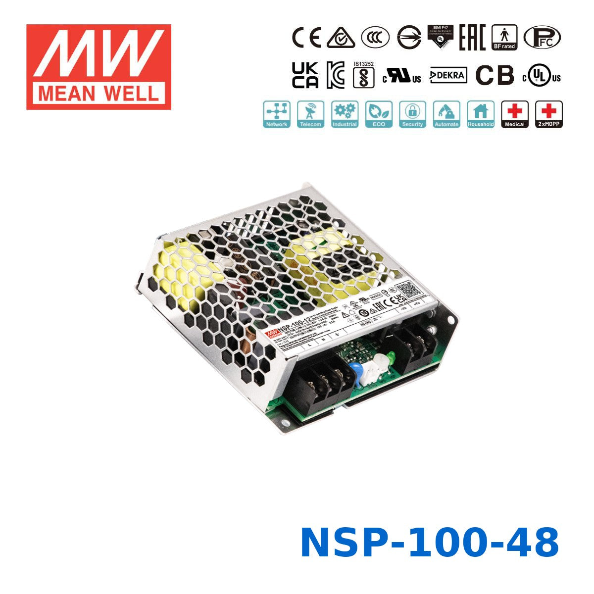 Mean Well 100.8W High Reliable Multi-Industries Power Supply 48V 2.1A