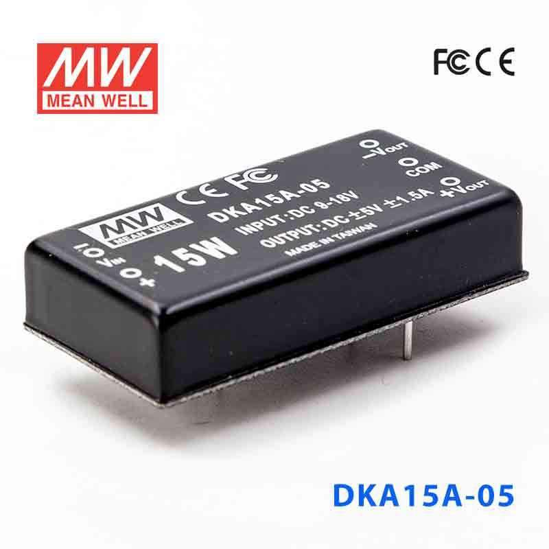 Mean Well DKA15A-05 DC-DC Converter - 15W - 9~18V in ±5V out 1.5A