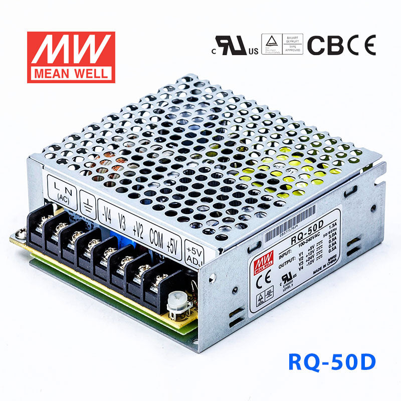 Mean Well RQ-50D Power Supply 50W 5V 24V 12V -12