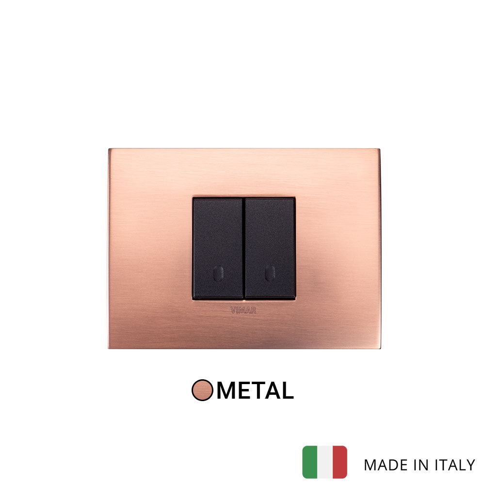 Vimar Arke Metal 2 Gang switch - Brushed Copper - 16A - PHOTO 3