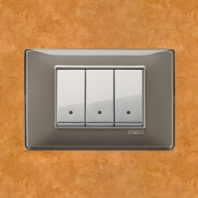 Vimar Plana Plastic 3 Gang Switch - Reflex Ash - 16A - PHOTO 18