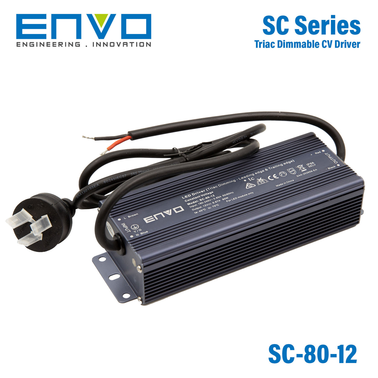 Envo SC-80-12 Power Supply 80W 12V - Triac dimmable