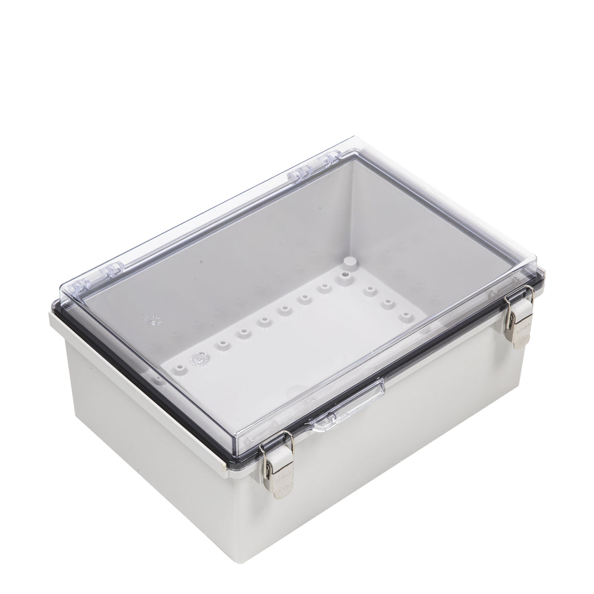 Boxco P-Series 250x350x150mm Plastic Enclosure, IP67, IK08, ABS, Transparent Cover, Molded Hinge and Latch Type - PHOTO 2