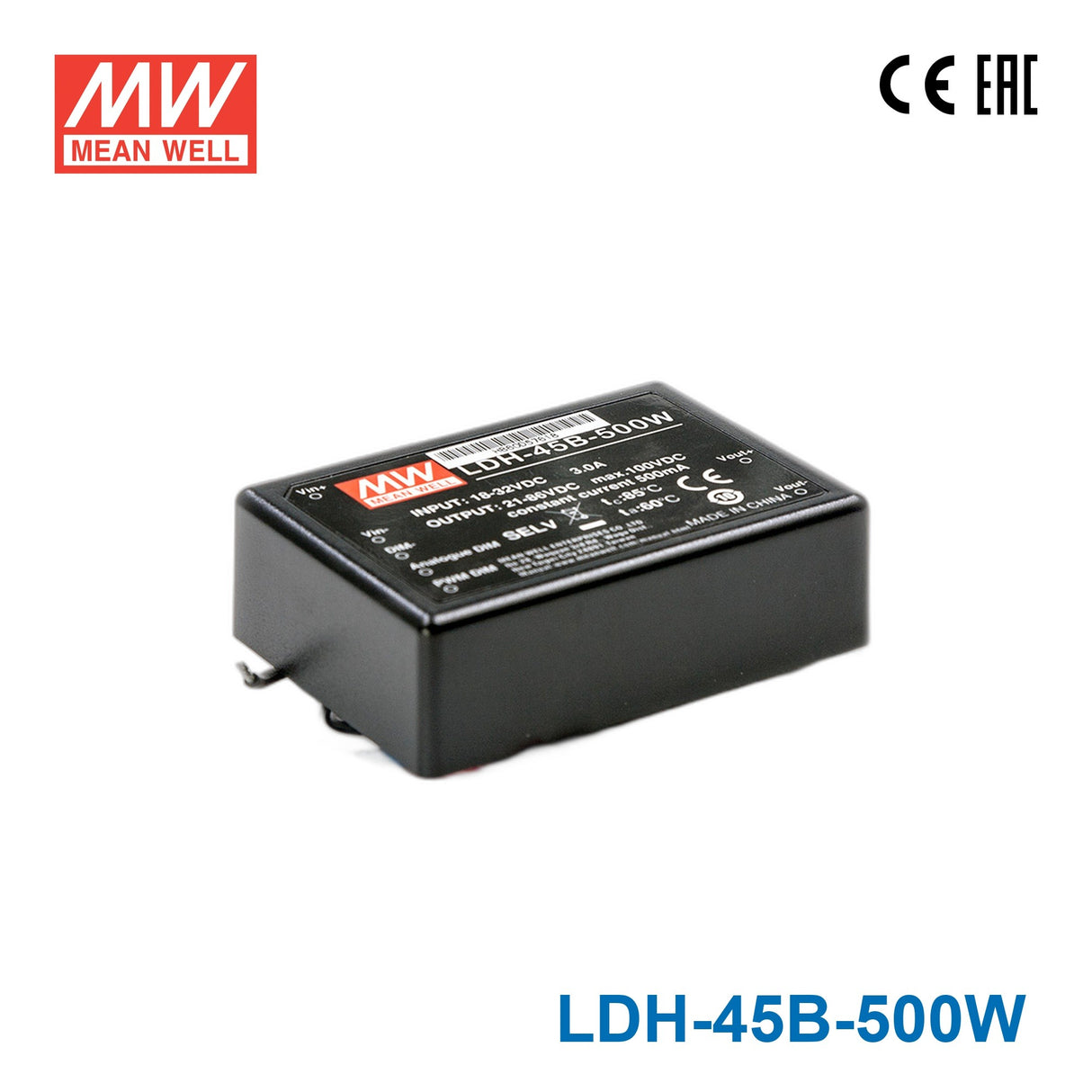 Mean Well LDH-45B-500W DC/DC LED Driver CC 500mA - Step-up