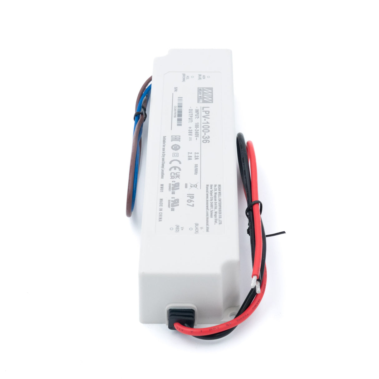 Mean Well LPV-100-36 LED Driver — 100.8W 36V 2.8A IP67 Waterproof - PHOTO 2