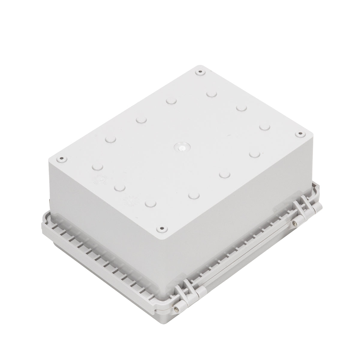 Boxco P-Series 170x220x110mm Plastic Enclosure, IP67, IK08, PC, Grey Cover, Molded Hinge and Latch Type - PHOTO 2