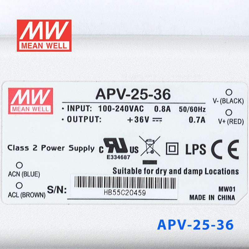 Mean Well APV-25-36 Power Supply 25W 36V 700mA - PHOTO 3